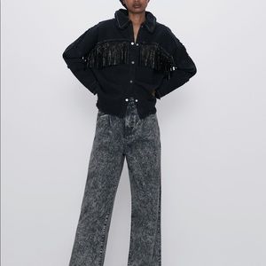 Zara Shiny Fringe jacket